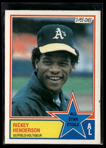 Rickey Henderson [All Star] #391 1983 O Pee Chee card