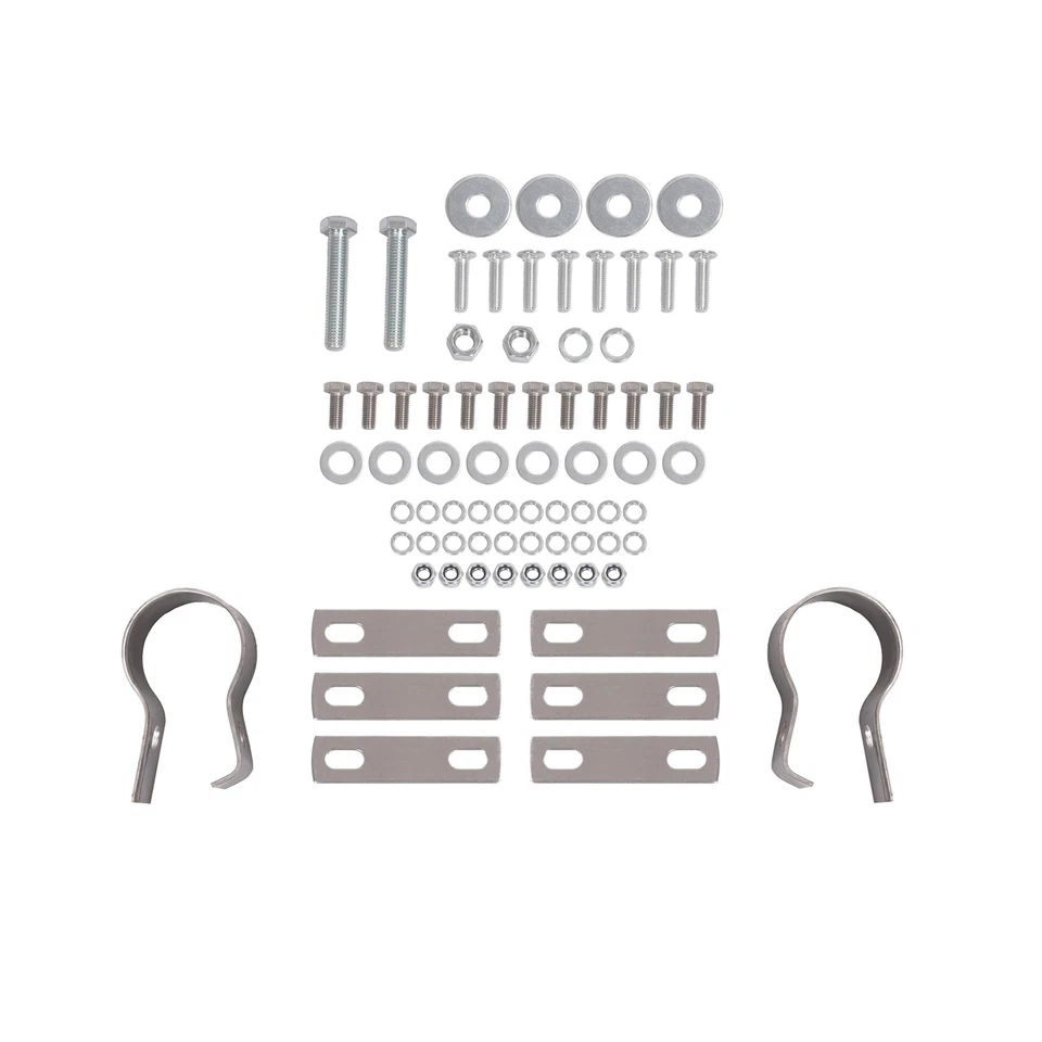 Stainless Quarter Fender Kit Semi Truck W/Tubes and Bracket 24" x 24" Universal - Image 4 of 4