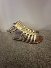 Sam Edelman Women  s Gold Gladiator Sandals Size 8