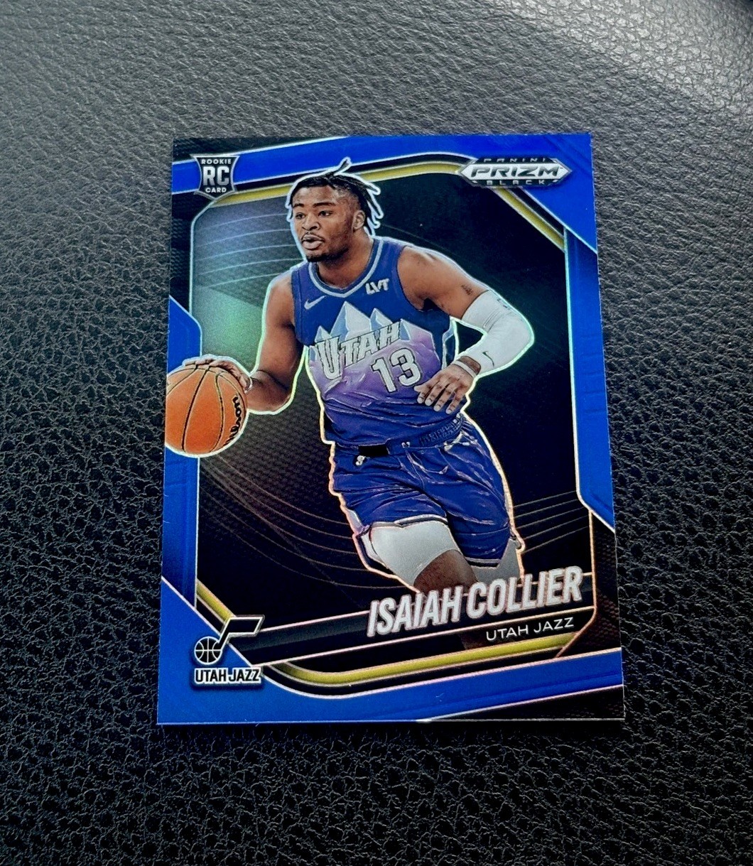 2024-25 Panini Prizm Black - Isaiah Collier #32 Blue Prizm /199 RC