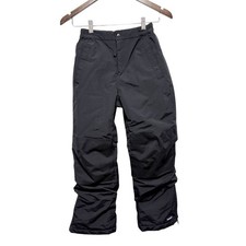 Lands End Snow Pants Boys Kids 10 Short Black Insulated Outdoor Ski Adjustable