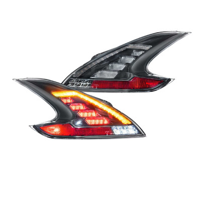 Morimoto XB Smoked Red Amber LED Tail Lights for 15-20 Nissan 370Z Set of 2