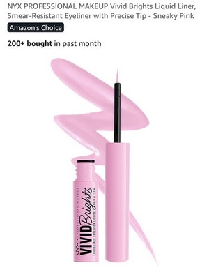 2pk NYX PROFESSIONAL MAKEUP Vivid Brights Liquid Liner Sneaky Pink