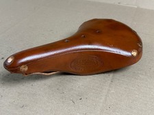 Persons Race 77 Honey Brown Leather Saddle, Copper Rails and Rivets, B17 copy