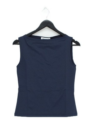 Weekday Damen T-Shirt M Blau Polyester mit Elasthan Basic Neu Mit Etikett