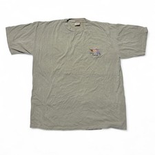 Spinnerin Fly Fishing 90s Vintage Brown Cotton Dry Fly T-shirt USA made XXL