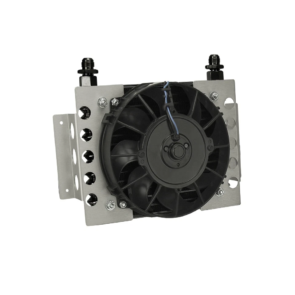 Derale Atomic Cool Plate & Fin Remote Transmission Cooler Kit -8AN Inlet 15950 Foto 2 de 4