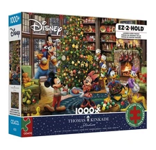 - Thomas Kinkade - Mickey & Minnie Trimming The Tree - 1000 Piece EZ 2 Hold H...