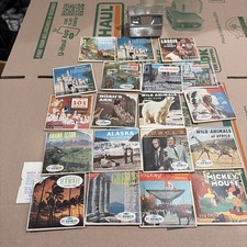 Vintage Viewmaster Sawyers Lot With 20 View Master Reel Sets Disney Animals Ect