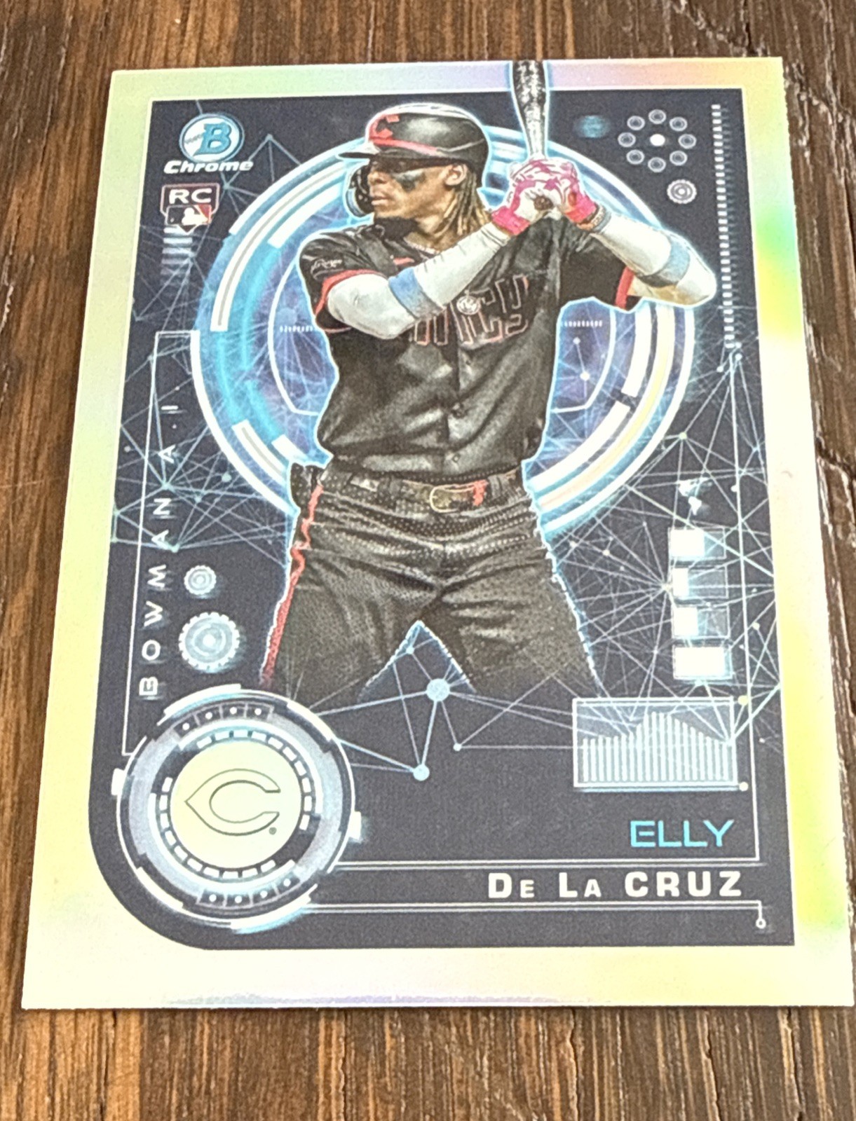 Elly De La Cruz RARE ROOKIE RC REFRACTOR BOWMAN CHROME ROY MINT