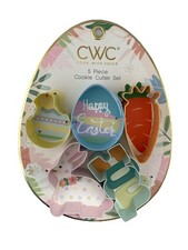 CWC COOK WITH COLORS 5 PIECE SPRING/EASTER METAL COOKIE CUTTERS NIP