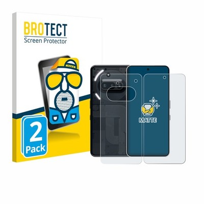 2x Schutzfolie Matt für Nothing Phone (3a) (Display+Rückseite) Displayschutz A