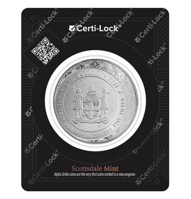 2025 Fiji Unicorn Celestra Colorized 1 oz Silver Coin in Card
