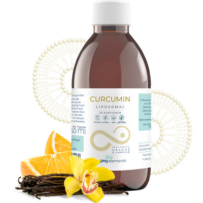 Liposomales Curcumin 250mg Mighty Elements Hochdosiert Vegan Alkoholfrei 250ml