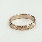 Vintage Milor Italy 925 Sterling Silver Rose Gold Tone Etched Band Ring Size 10