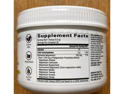 BiOptimizers Magnesium Breakthrough Drink Raspberry Lemonade 6 oz 30 Serv