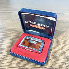 Briquet vintage Silver Match Compound – Résine écaille & chrome – Écrin original