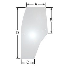 (1) Cab Glass Door Replacement Fits Case-ih Mccormick Mx100 Mx135 Mx120 192003a6