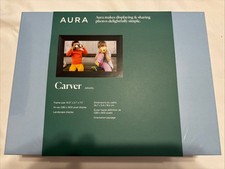 Aura Carver Gravel WiFi Digital Black Picture Frame 10.5"x2.1  x7.3 New Sealed