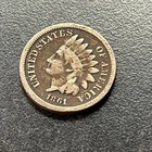 1861 P 1 CENT UNITED STATES INDIAN HEAD PENNY KM# 90A