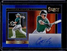 2024 Panini Select Colt Emerson Diamond Action Signatures Blue Prizm Auto #/49