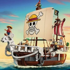In stock 2025 NEW ONE PIECE Merry Boat Luffy 75639 Building Blocks Bricks Set