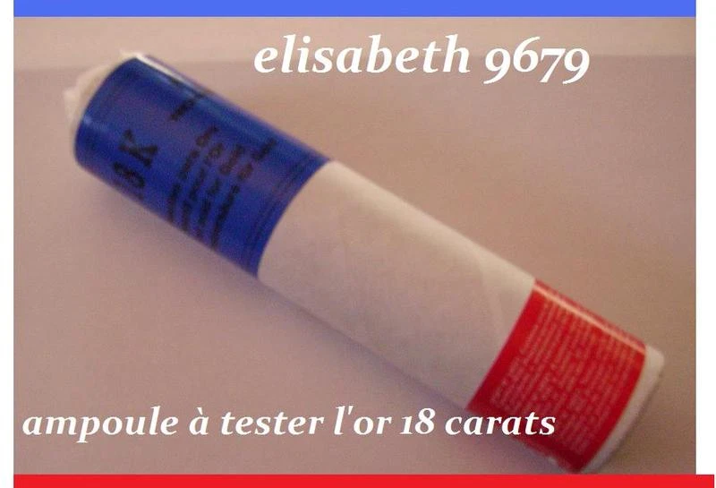 TECHNOFLUX ampoule 18 carats à transvider pour tester si vos boucles d'oreilles sont en or