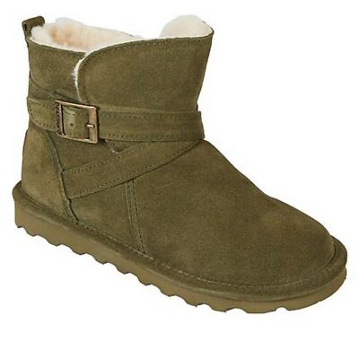 BEARPAW Womens Emersyn Boots Suede with Wool Shearling New choose Size & Color