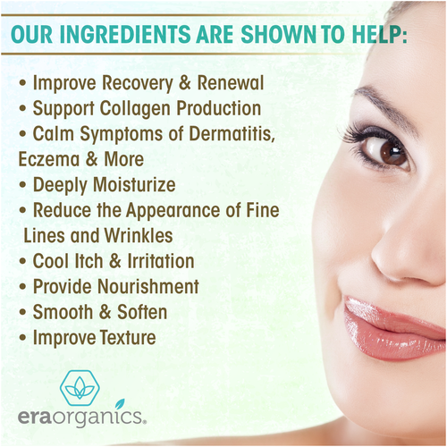 ERA ORGANICS FACE MOISTURIZER FOR DRY SKIN - OASIS FACIAL CREAM 2oz - 第 5/6 張圖片