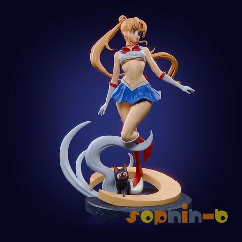 Sexy Sailor Moon NSFW Resina 1:4 Modelo Kit Sin Pintar Impresión 3D GK Estatua Figura - Imagen 10 de 11
