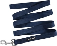 Classic Pet Supplies; Solid and Patterned Super-Durable Dog Leashes, Navy Large