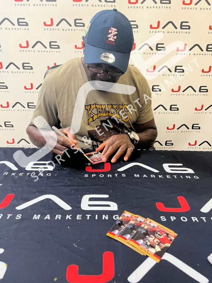 Christian Okoye auto NFL Pro Set 1989 Kansas City Chiefs BAS GM 10 Encap - Image 3 of 3