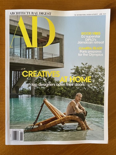AD MAGAZINE USA Architectural Digest JUNE 2024 DIPLO Retreat CREATIVES AT HOME