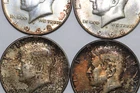 1966, 1967 & 2 1968 Album Toned Kennedy 40% Silver Half Dollars (NUM9126)