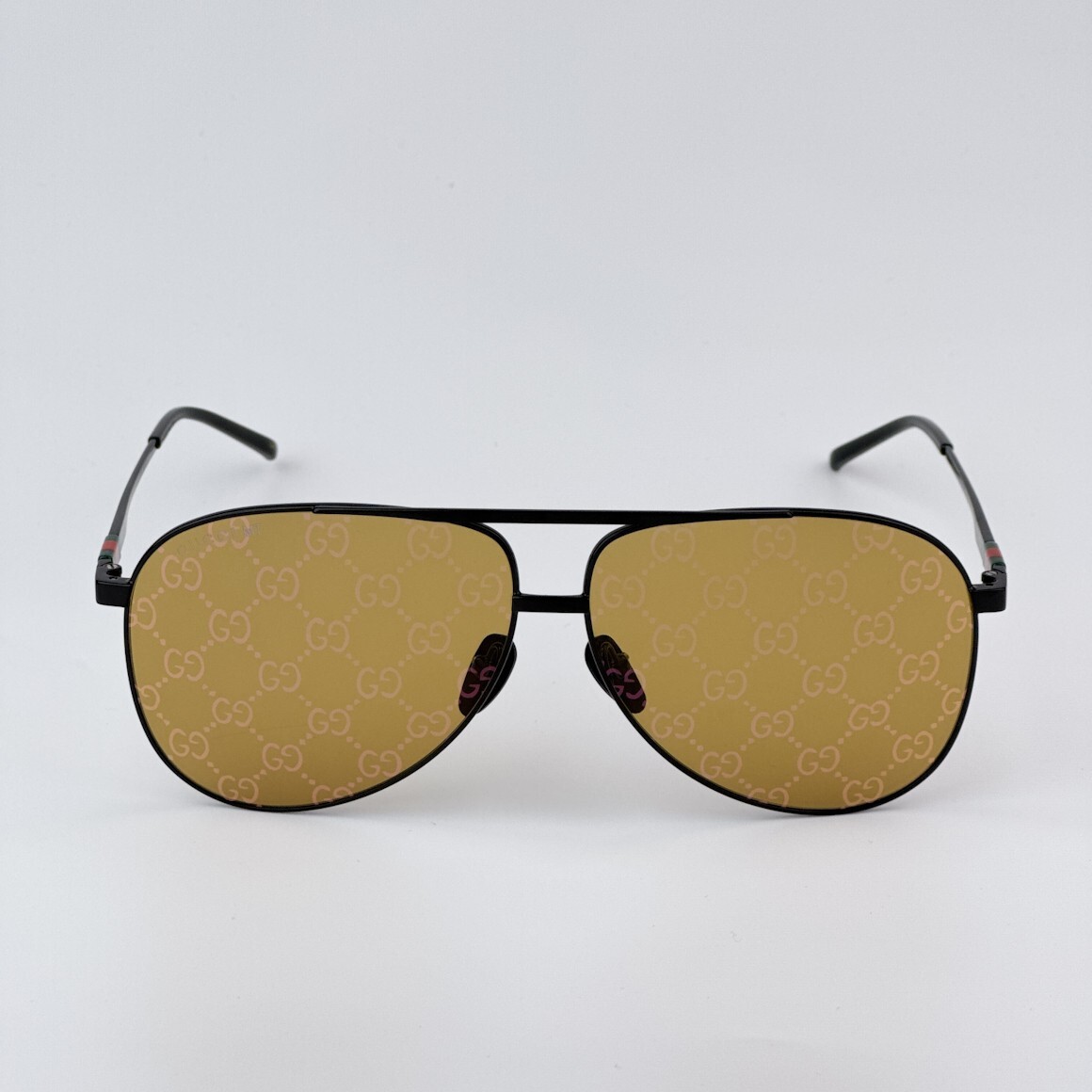 Gucci Men Sunglasses Black Yellow Mirror Logo Pilot GG1677S Gucci Men Sunglasses Black Yellow Mirror Logo Pilot GG1677S