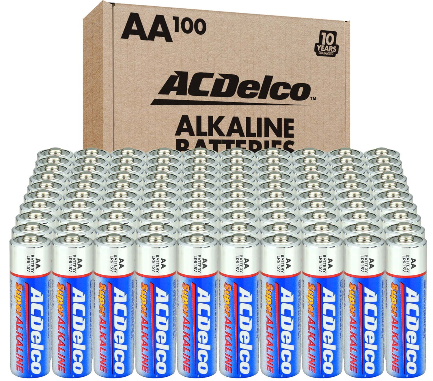 ACDelco AA Batteries, Super Alkaline AA Battery, 100-Count  US-image