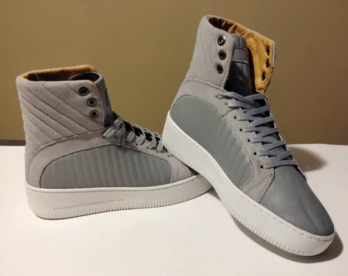 Android Homme FORMA J823XO Gray Leather Suede Men’s Skate Shoes Sz 37
