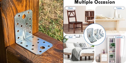 Angle Bracket L Corner Brace Shelf Timber Joint Support Connector Zinc Plated AU - Picture 9 of 21