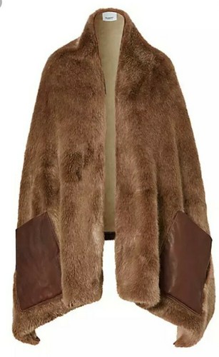 Burberry Faux Fur Pocket Cape RRP £1650 New with tags - Picture 6 of 9