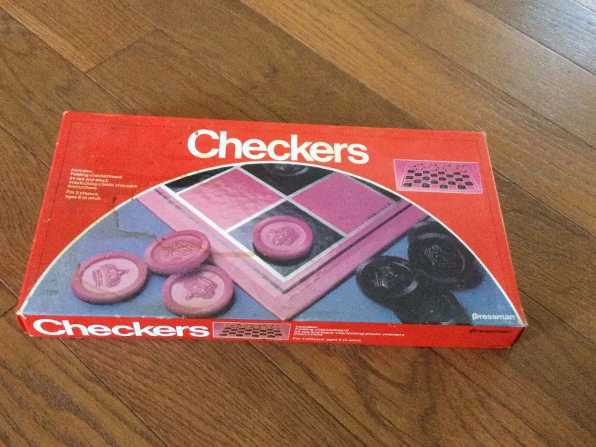 Pressman Checkers -- Classic Game With Folding Board and Interlocking  Checkers, 2 Players