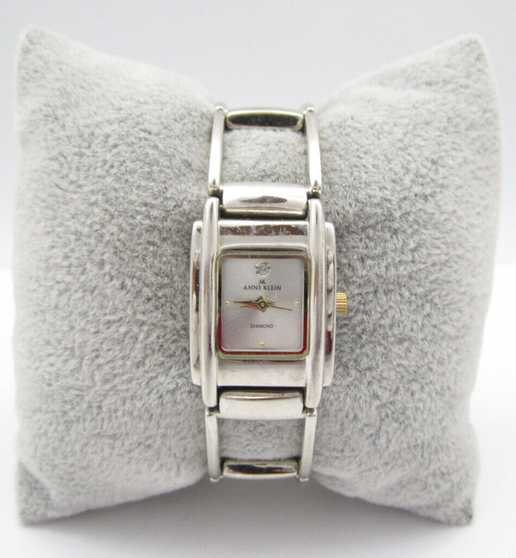 Women Anne Klein Quartz WR Analog 19mm Dial Tank Watch (H455) "Untested"