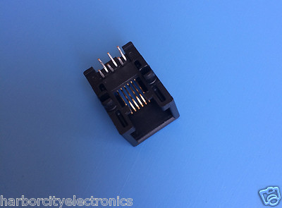 95001-2661 MOLEX CONN MOD JACK R/A 6P6C Phone Connector PCB Mnt 6 Contacts