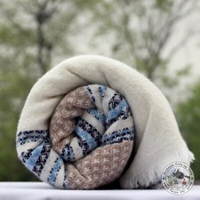 Cashmere Blanket "Sahara" - Handcrafted from Nepal, Cuddle Throw, Plaid, Travel