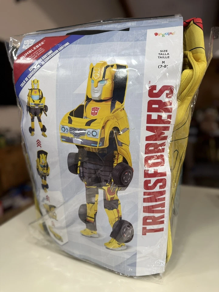 Transformers Amarillo Abejorro Convertidor Coche Halloween Disfraz Niño’s Talla 7-8 Foto 2 de 4