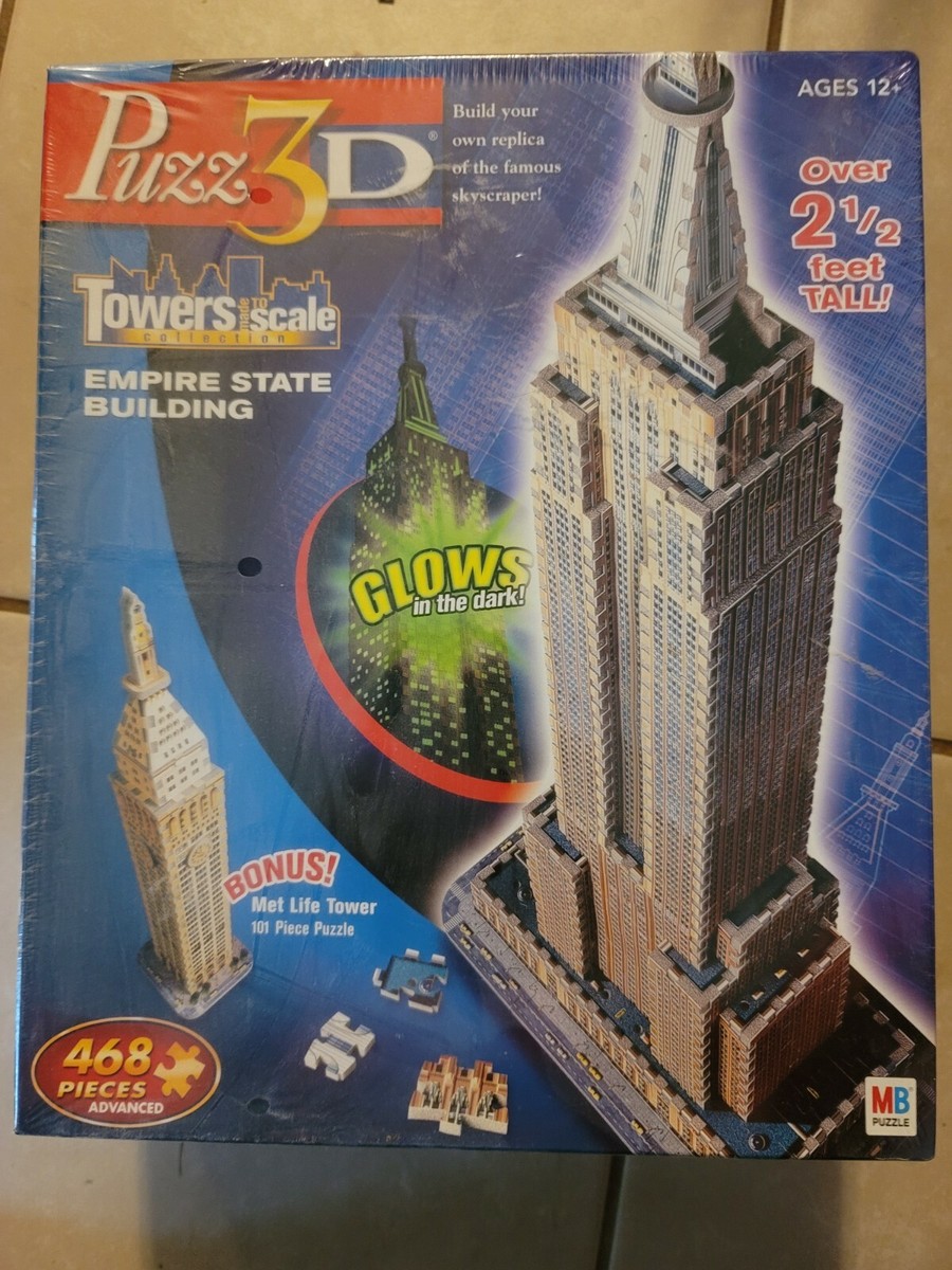 △△  パズル  Empire State Building Puzz3D 15502 Puzz 3D Empire State Building Puzzle 468 Pieces Glow in the