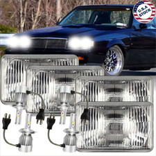 4x Fit Buick Regal Grand National 1982-1987 4X6" LED Headlights HI/LO Beam H4656