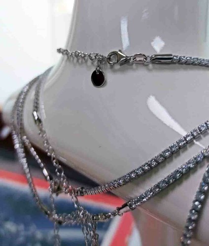 Collana tennis argento sterling 925 con zirconi Cuore colorati regalo ragazza - Foto 6 di 7