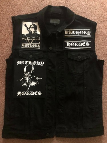 Bathory Hordes Rocker Back Patch Battle Jacket Cut-Off Denim Quorthon Viking S - 第 4/12 張圖片