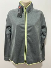 Under Armour Coldgear Women's Size M Pitch Grey Full Zip Fleece Golf Sweater NWT