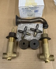 ROHL MB1930XM Michael Berman Gotham Wall Mount Bathroom Faucet - Tuscan Brass